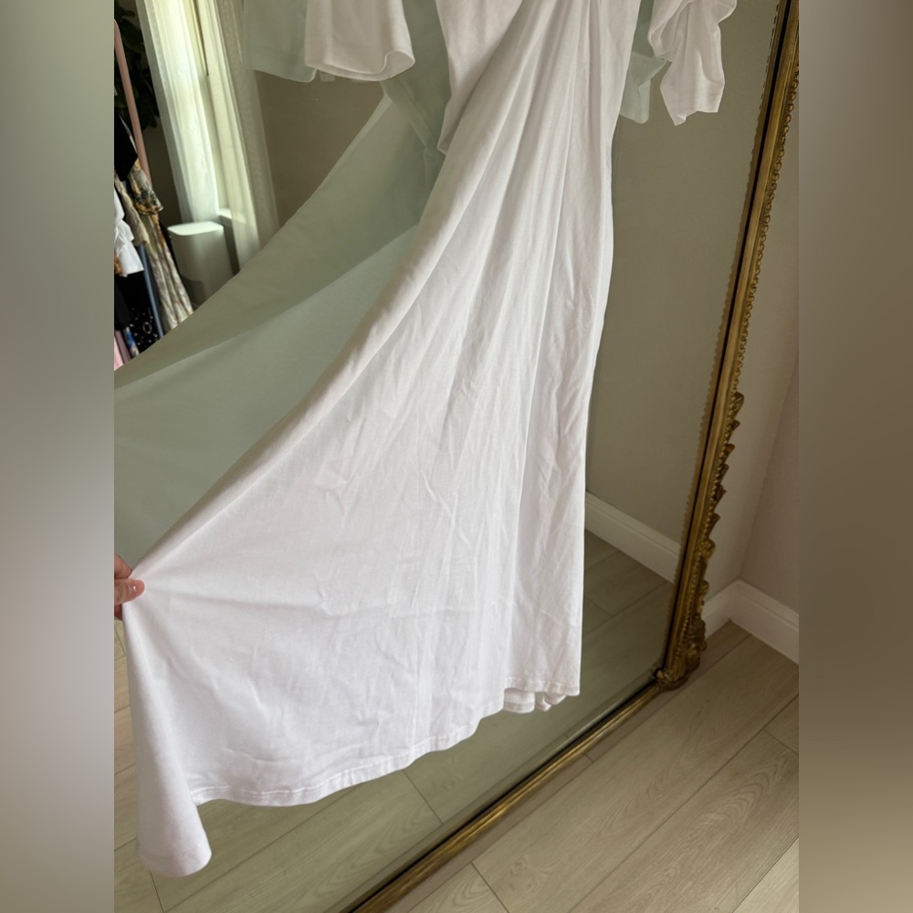 A.W.A.K.E. MODE Jersey Asymmetric Gathered Maxi Dress - Picture 12 of 12